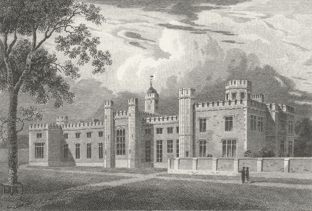WARCS. Rugby School, Warwickshire. School House 1815 old antique print picture